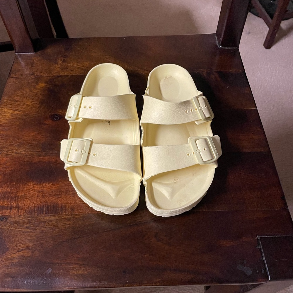 Yellow Birkenstock sandals